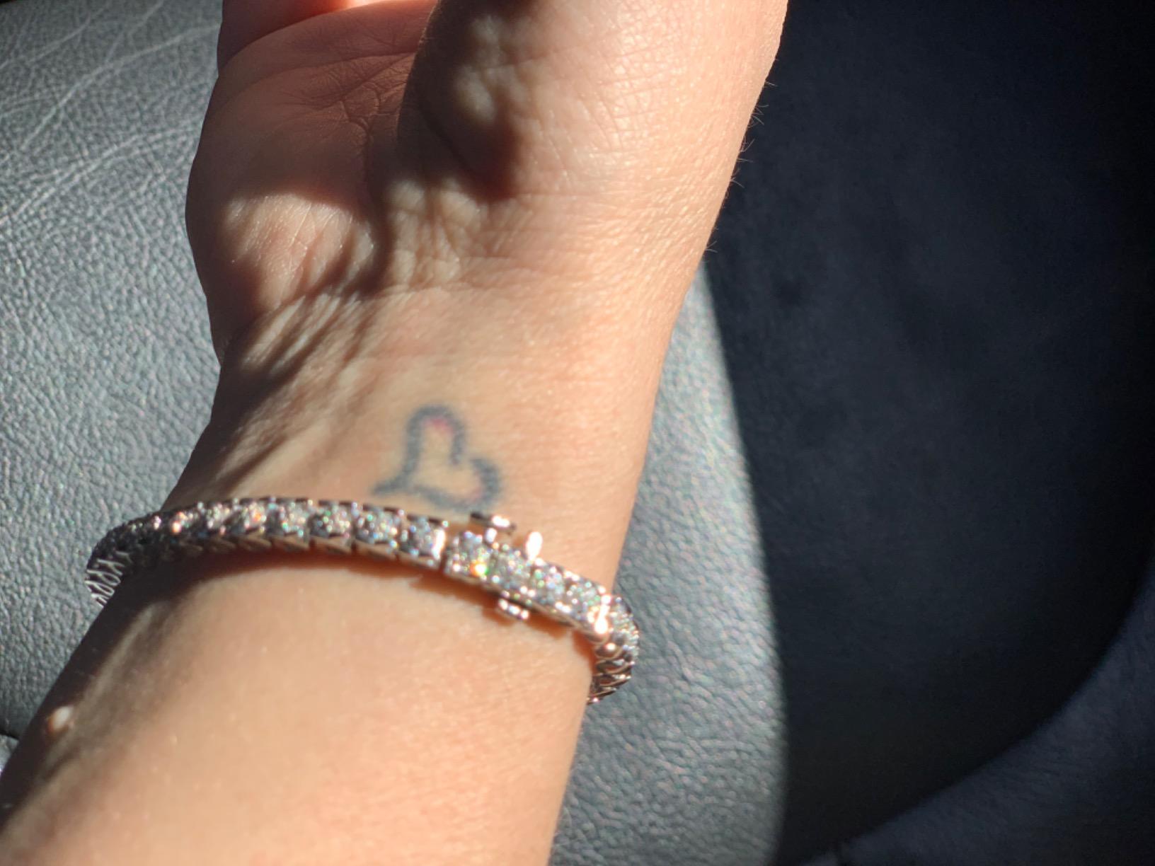1.00 ct. t.w. Diamond Cluster Tennis Bracelet in Sterling Silver customer photo 1