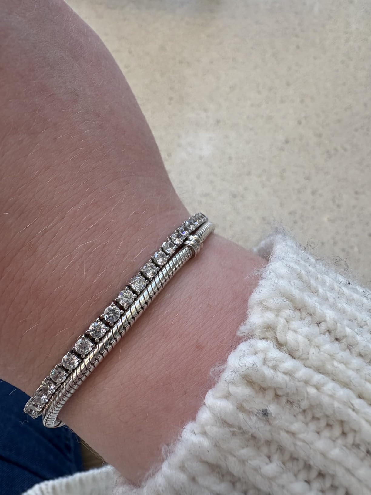 5.00 ct. t.w. CZ Tennis Bracelet in Sterling Silver customer photo 1
