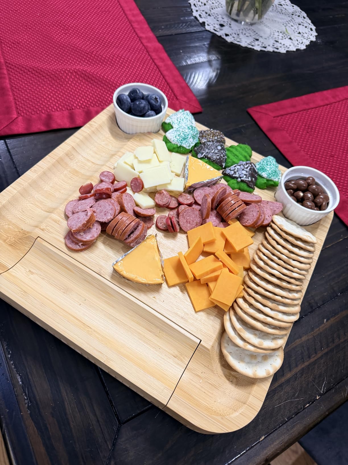 SMIRLY Charcuterie Board Set with Serving Accessories, Bamboo | Housewarming, Wedding, Bridal Shower and Birthday Gift for Women, Ideal for Movie Nights, Entertaining and Family Gatherings customer photo 1