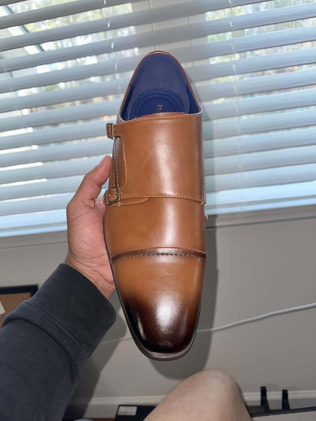 Bruno Marc Men's Dress Shoes Monk Strap Slip on Loafers customer photo 2