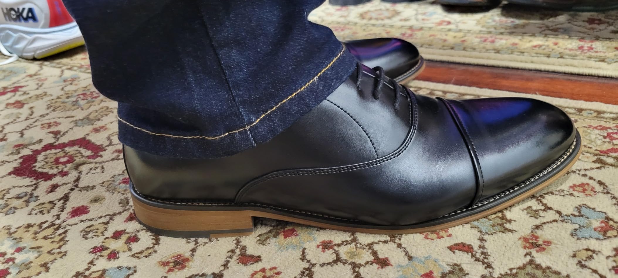 Men's Cap-Toe Formal Dress Shoes customer photo 2