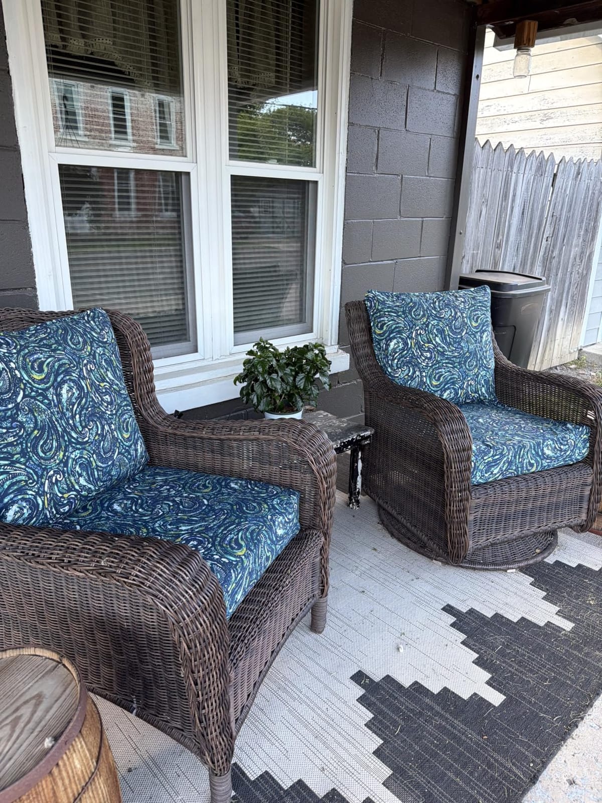Arden Outdoor Deep Seat Cushion Set, 24x24, Blue Damask | Outdoor Sofa, Couch, Conversation Set, Weather-Proof, Rain-Proof, Fade Resistant for Chair, Mold and Mildew Resistant customer photo 2