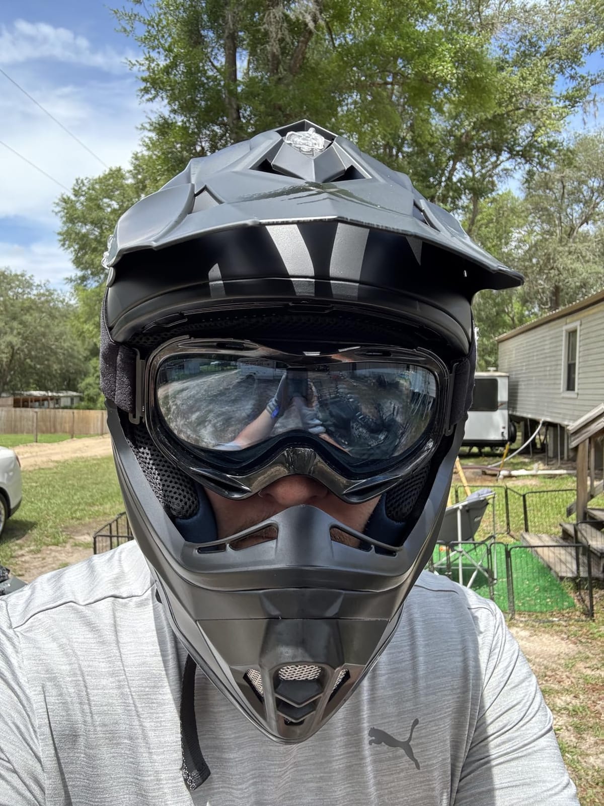 ILM Adult Dirt Bike Helmets Motocross ATV Dirtbike BMX MX Offroad Full Face Motorcycle Helmet, DOT Approved Model 128S customer photo 2