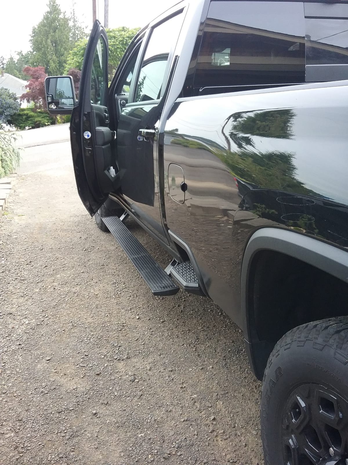 RealTruck AMP Research PowerStep Plug-N-Play Retractable Electric Truck Steps with LED Step Lights | Fits 2019 - 2021 Chevrolet Silverado & GMC Sierra 1500 | 76254-01A customer photo 1
