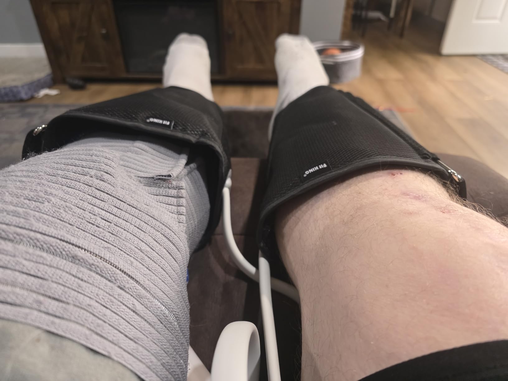 Fit King Calf Massager, Sequential Air Compression Leg Massager | Compression Device for Circulation and Muscle Relaxation, 2 Modes & 3 Intensities, Adjustable Fabric, FSA-HSA customer photo 2