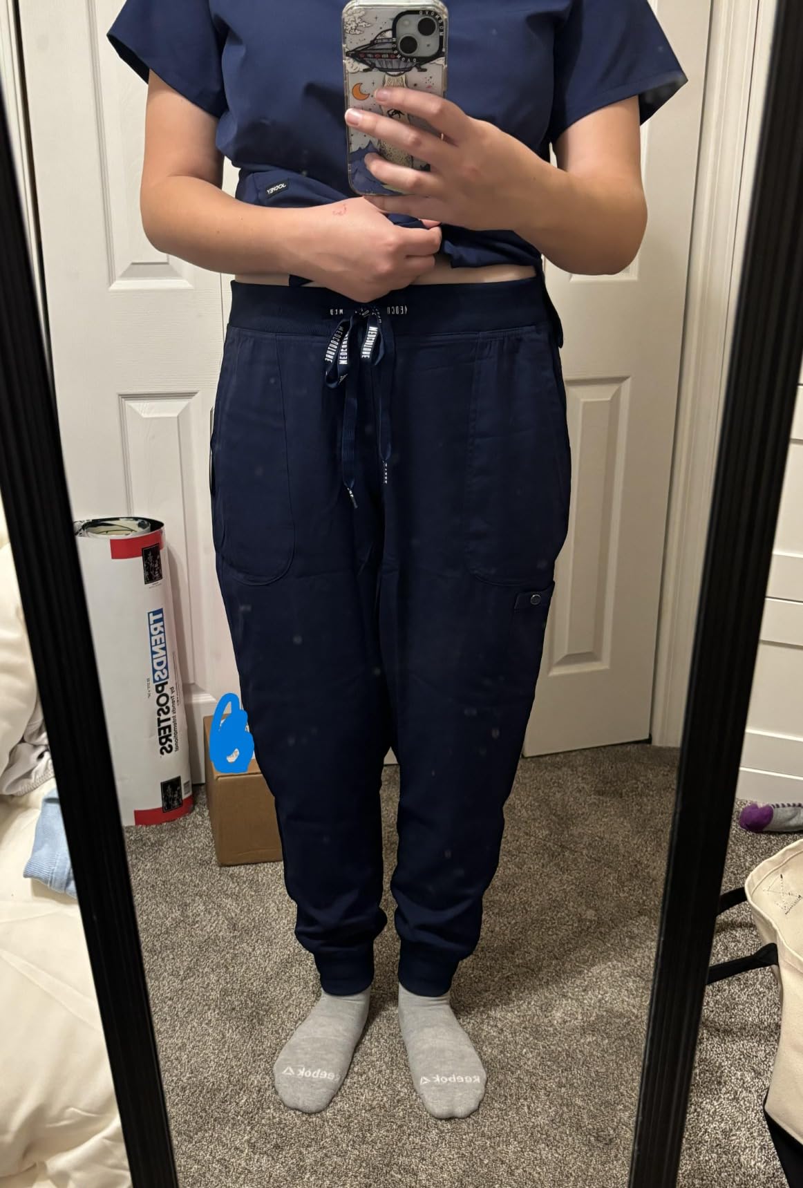 Med Couture Touch Scrub Pants for Women Cargo Jogger Bottoms 5 Pockets customer photo 2