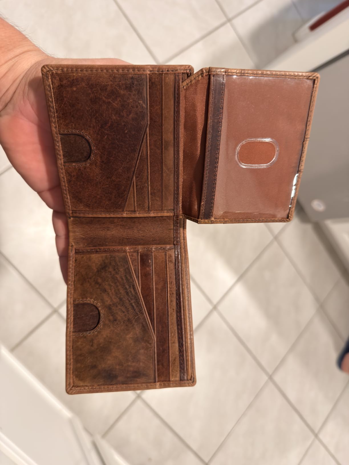 BULL GUARD Mens RFID Blocking Bifold Wallet Soft Genuine Leather Brown Western | Secure and Durable Extra Capacity Billfold with 11 Credit Cards, Flip Up ID customer photo 2