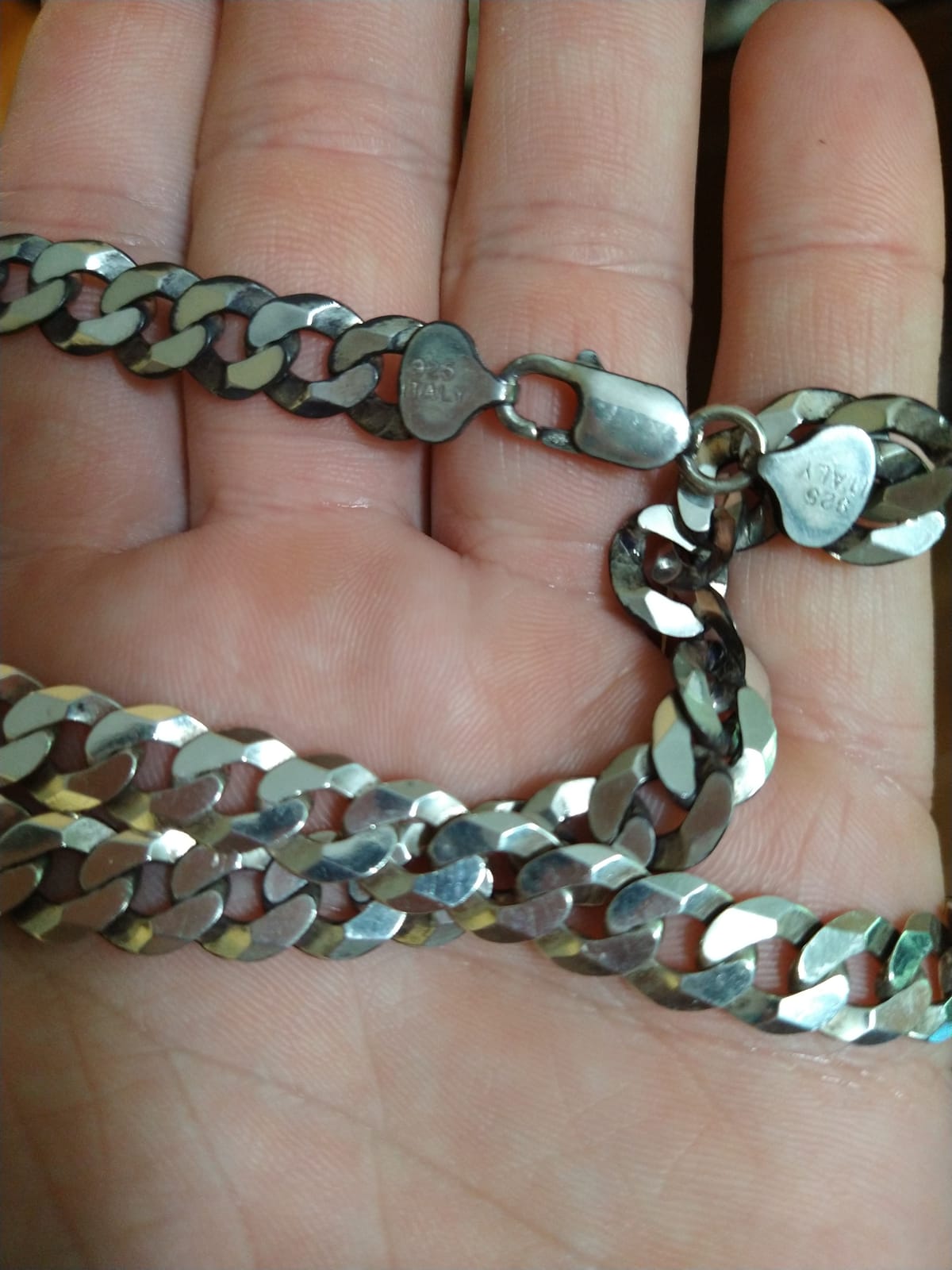 Italian 925 Sterling Silver 9mm Cuban Link Chain Necklace for Men customer photo 2