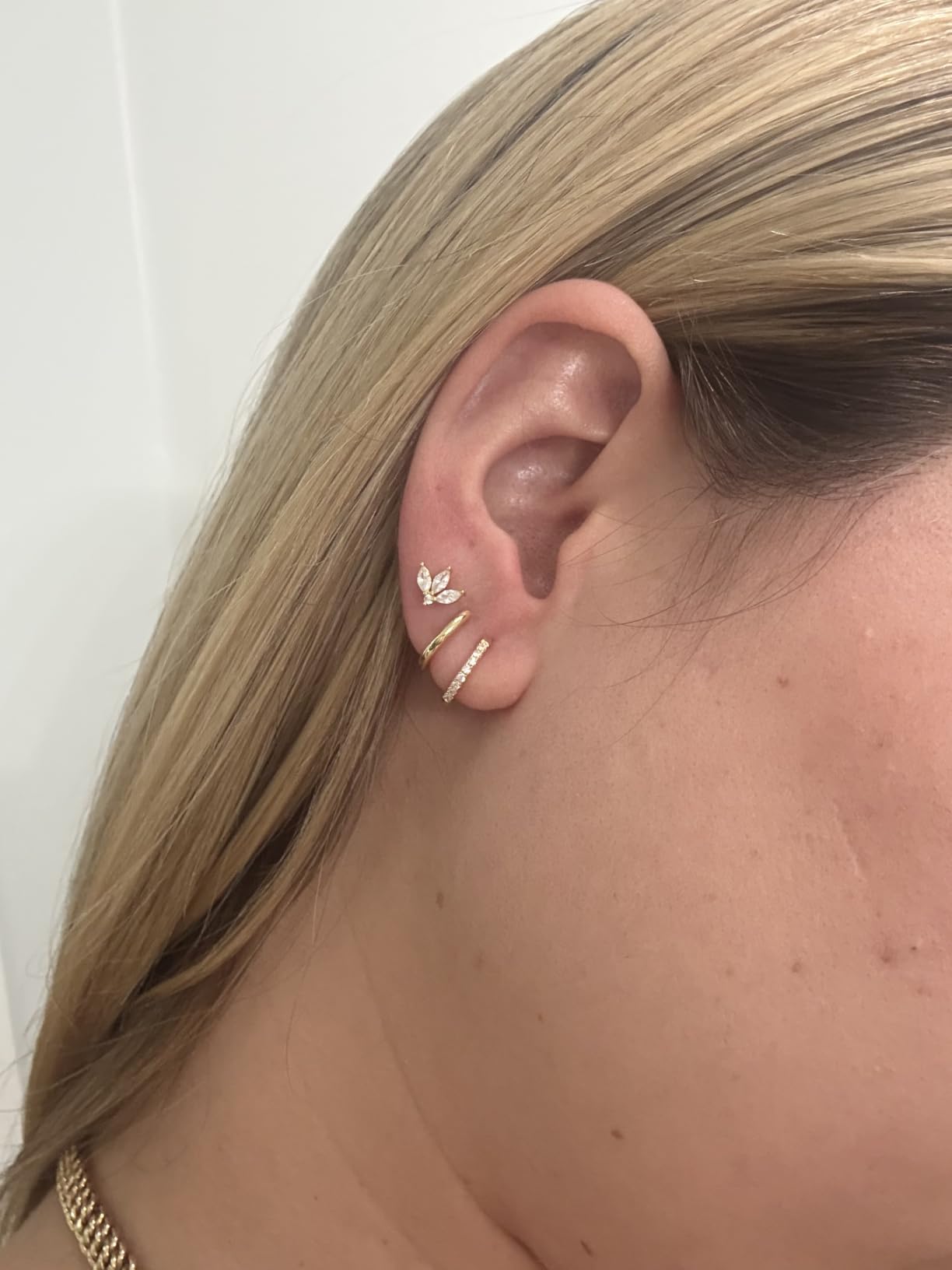 Small Gold Hoop Earrings for Women - 14K Gold Plated Huggie Earring customer photo 2