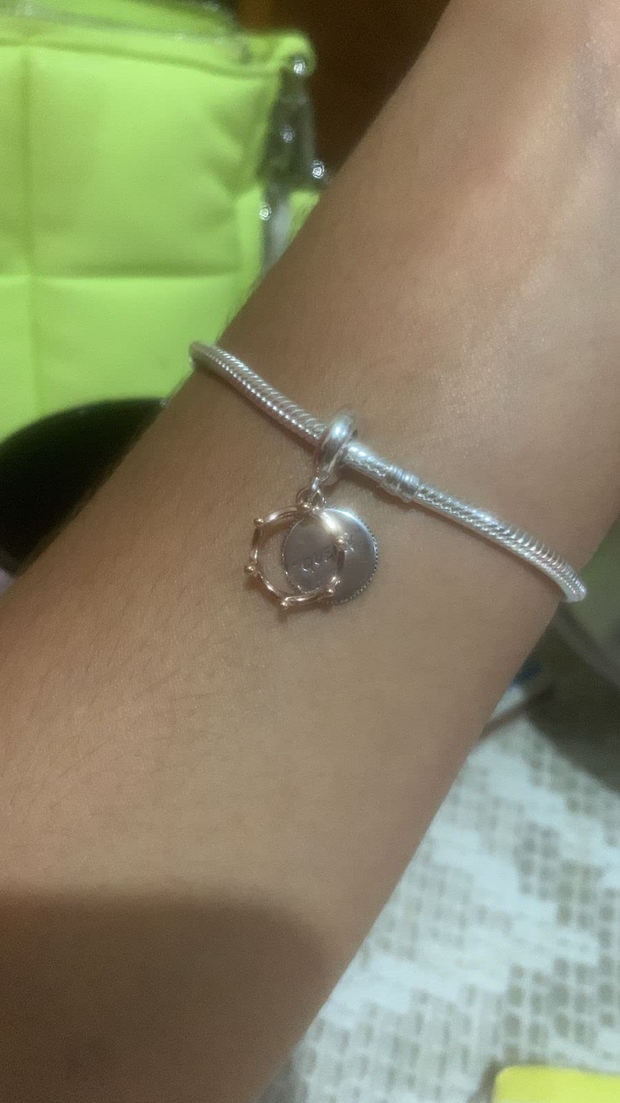 PANDORA Moments Heart Clasp Snake Chain Bracelet customer photo 2