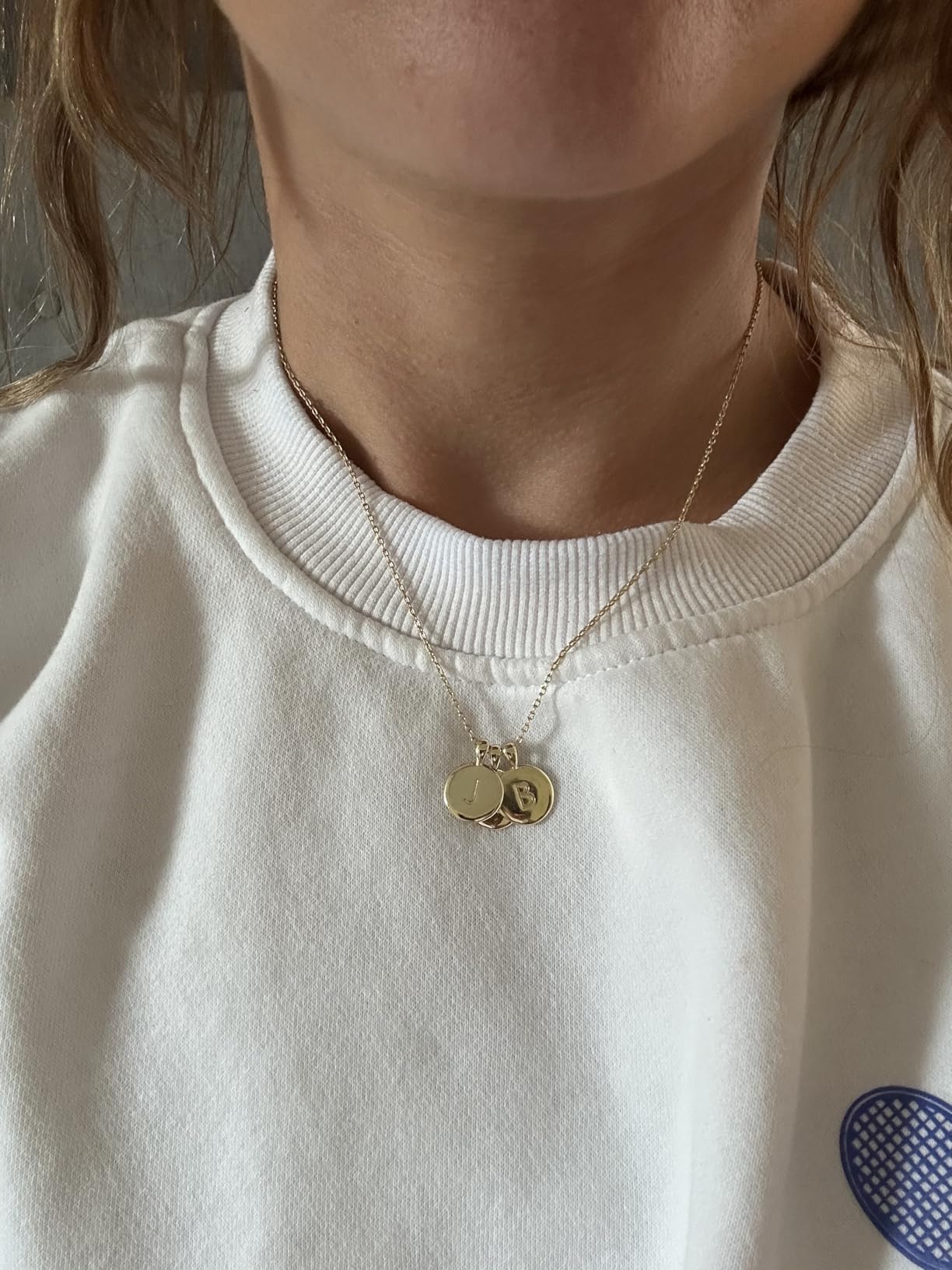 PAVOI Initial Necklace for Women, 14K Gold Plated Alphabet Letter Pendant | Letter Necklace for Women, Name Necklace, Necklace with Initials customer photo 2