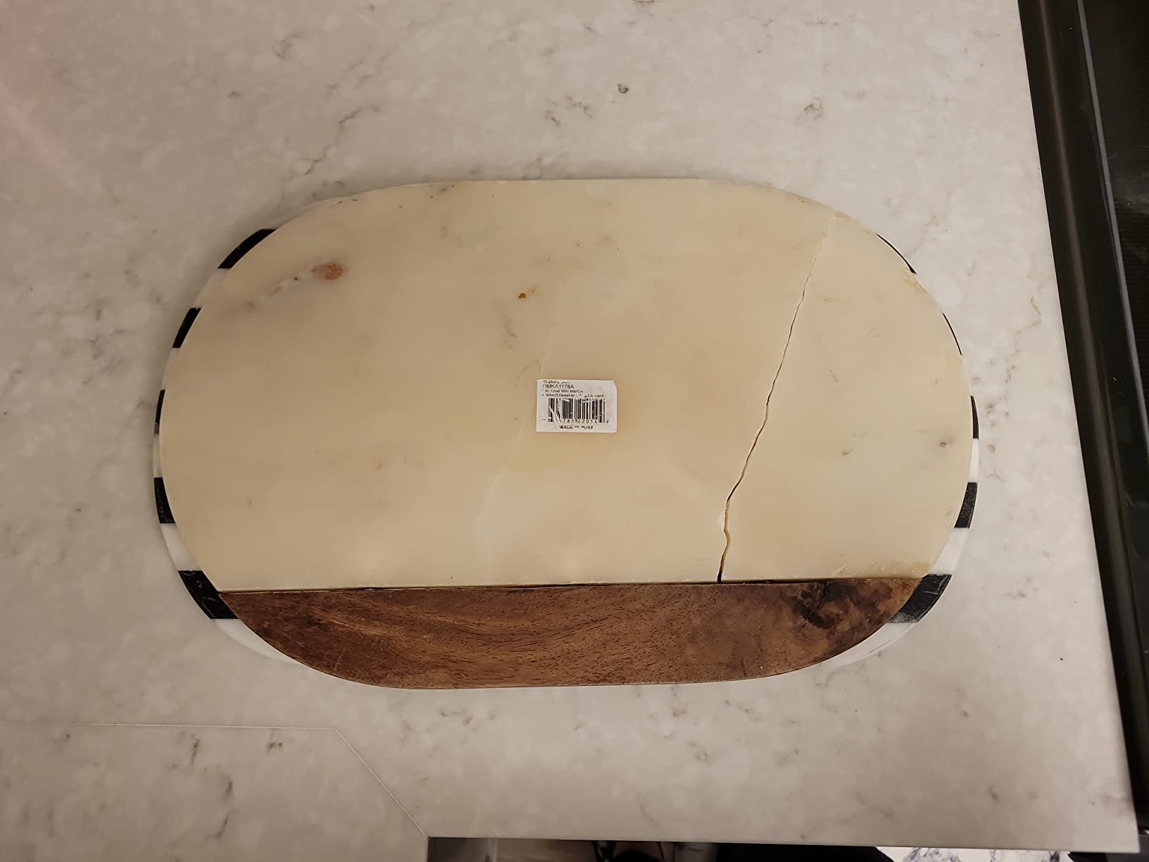 Bloomingville Black & White Striped Marble Cutting Board customer photo 2