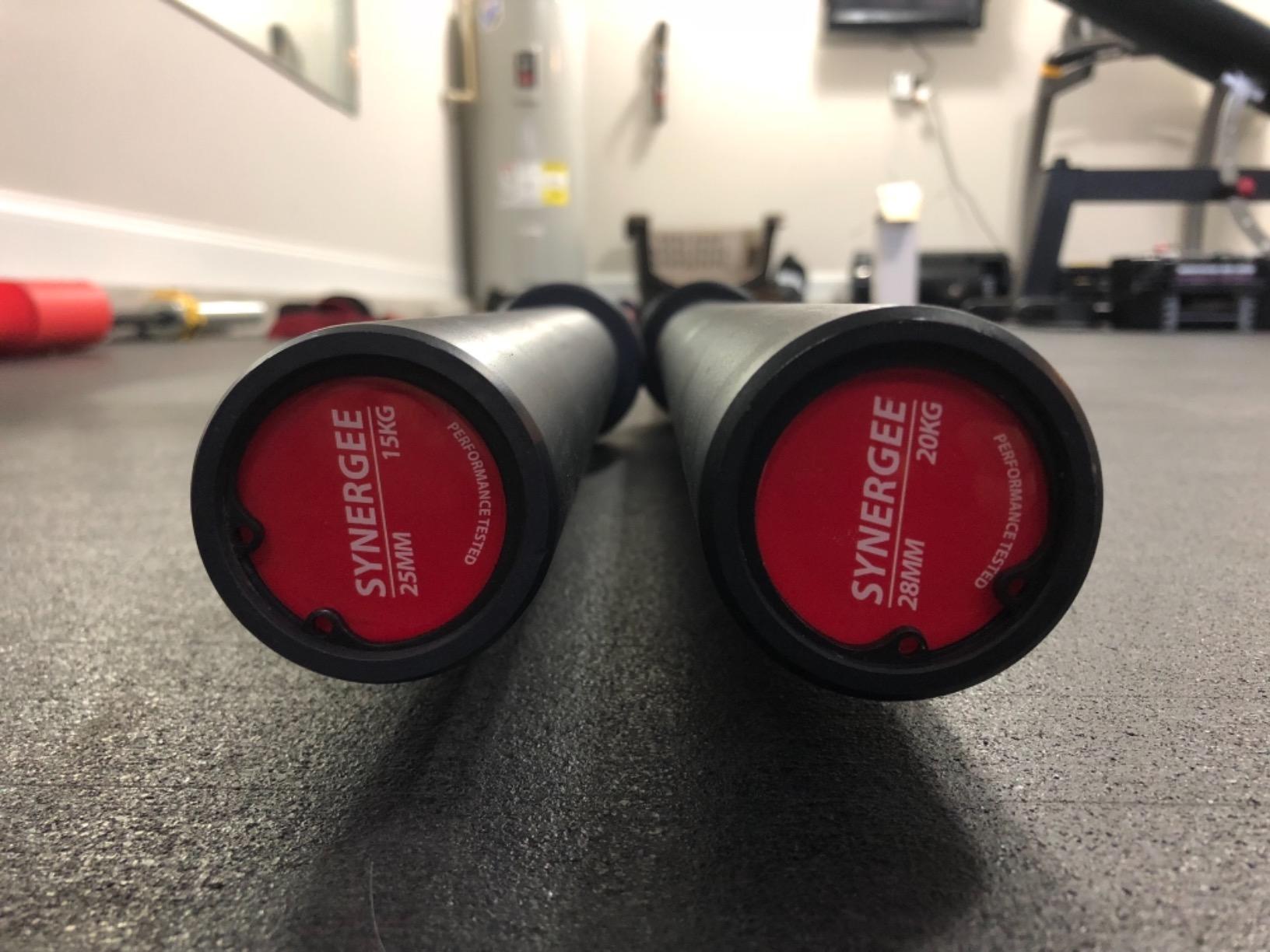 Synergee Games 15kg and 20kg Colored Ceramic Coated Barbells. Rated 1500lbs for Weightlifting and Powerlifting customer photo 1