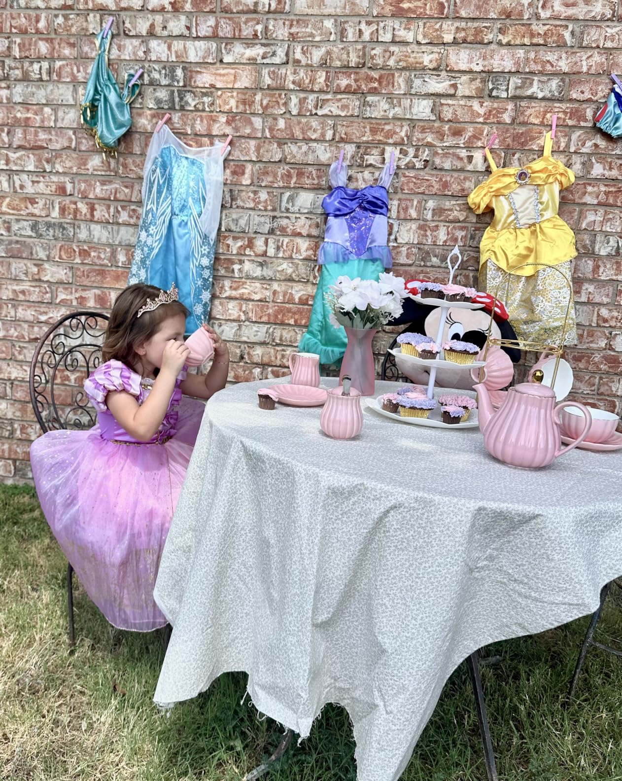 Jusalpha Porcelain Tea Set - 8 OZ Coffee/Teacup, Saucer, Cup Holder, White | 17-Pieces, Serve of 4 - included Teapot, Creamer set, Spoons and Cup holder Stand customer photo 1