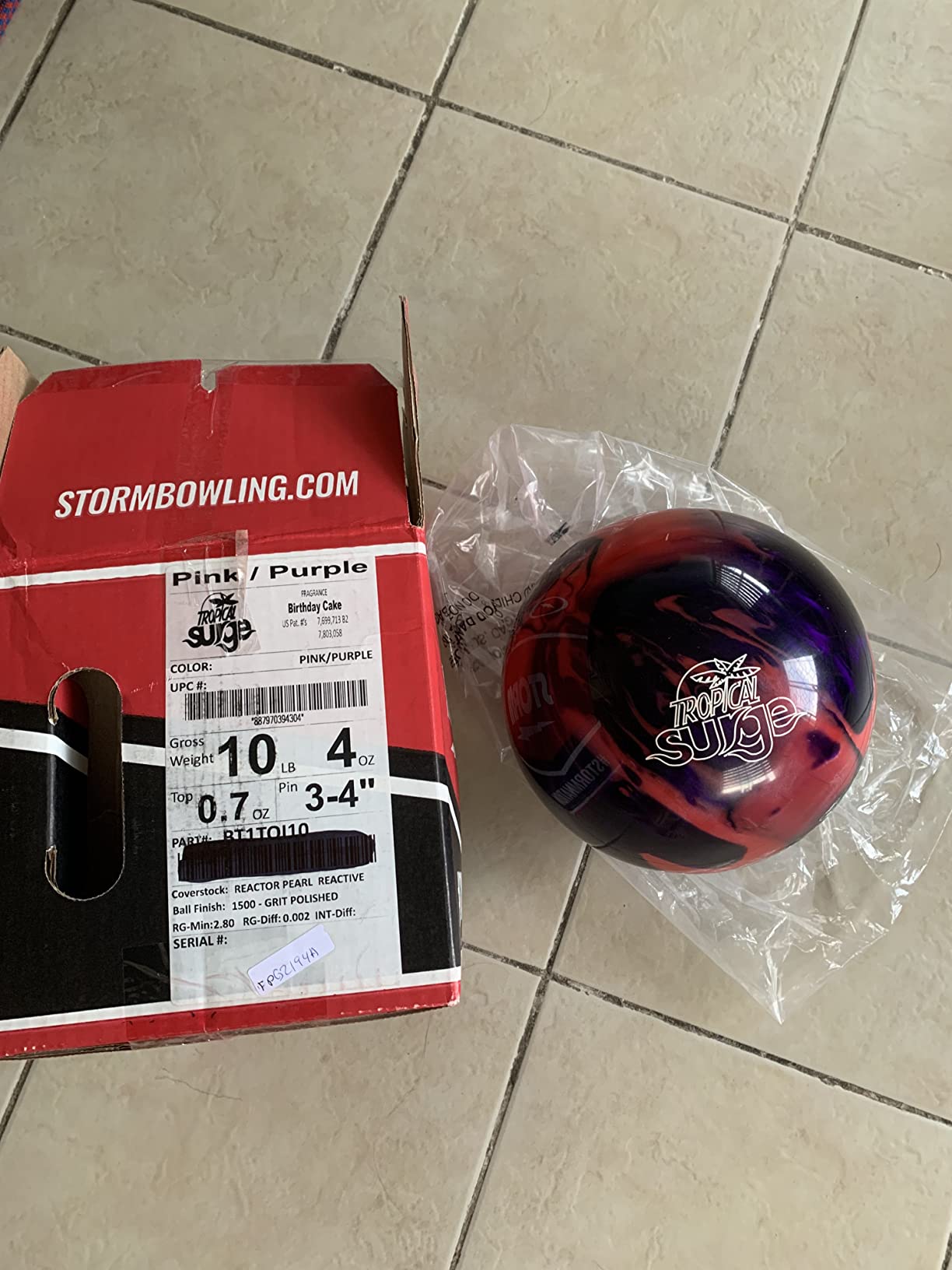 Storm Tropical Surge Bi-colored Recreational Bowling Ball customer photo 2