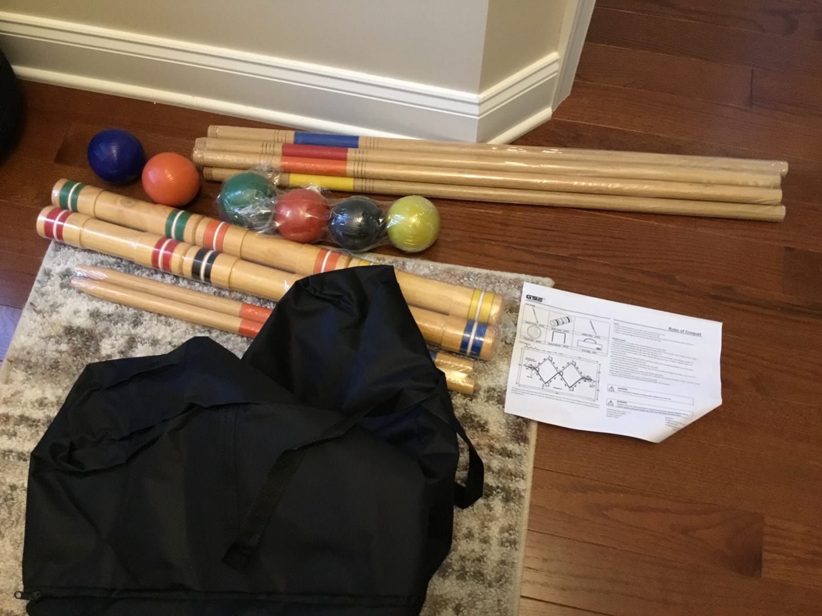 GSE Deluxe Six Player Croquet Set with Wooden Mallets, Colored Balls customer photo 2