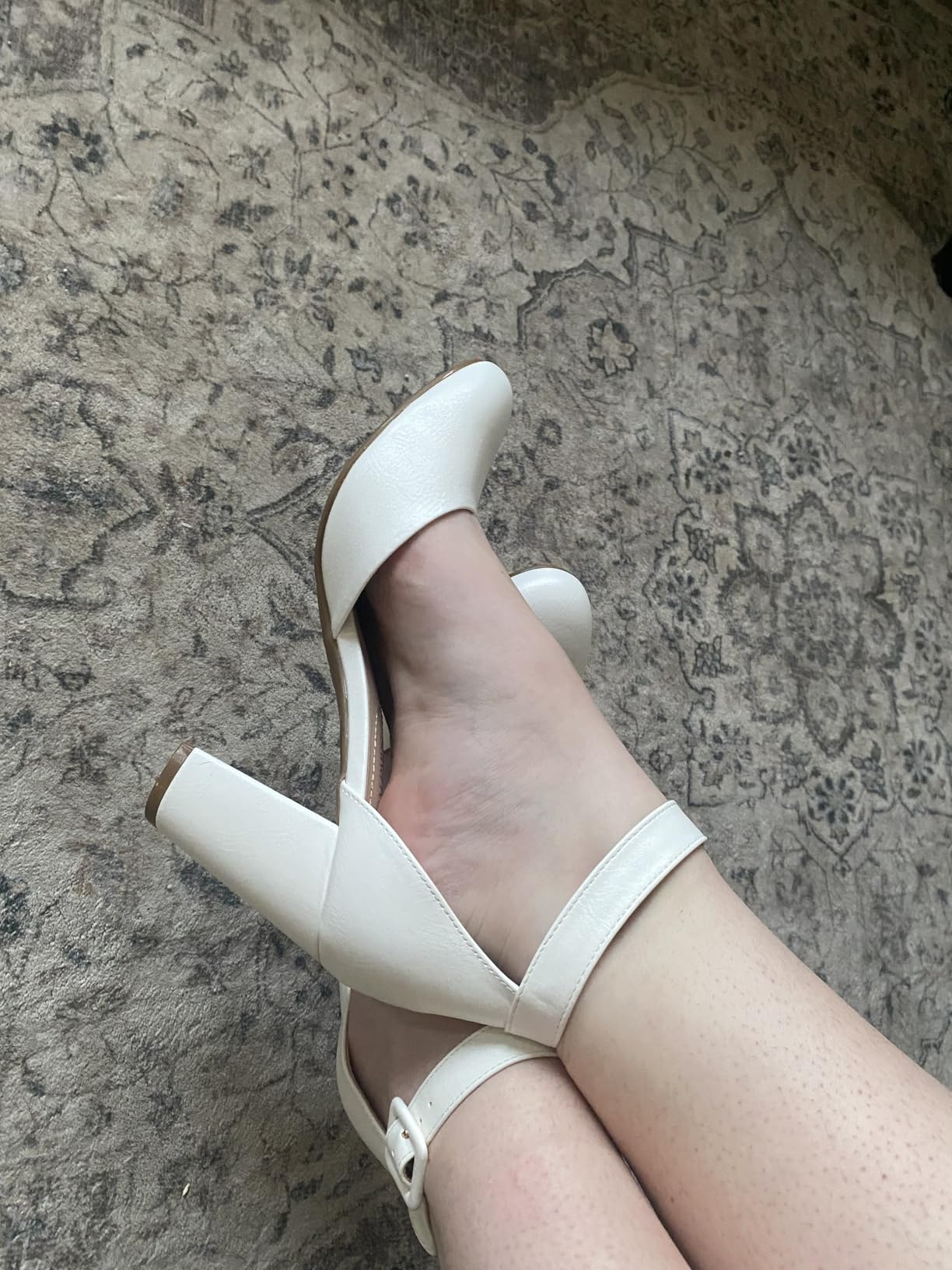 DREAM PAIRS Women's High Heel Chunky Pumps Shoes customer photo 2