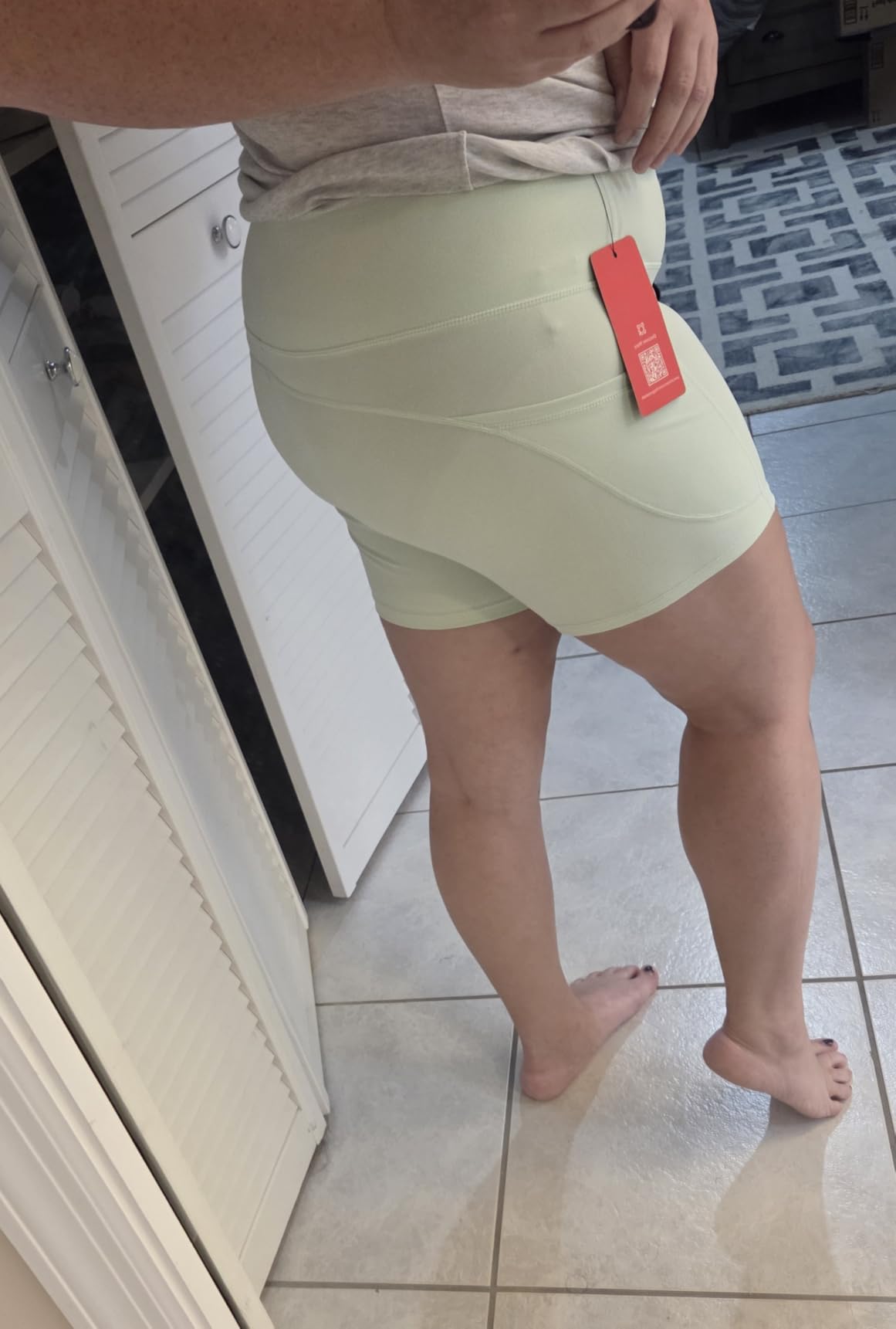 THE GYM PEOPLE High Waist Yoga Shorts for Women's Tummy Control Fitness Athletic Workout Running Shorts with Deep Pockets customer photo 1