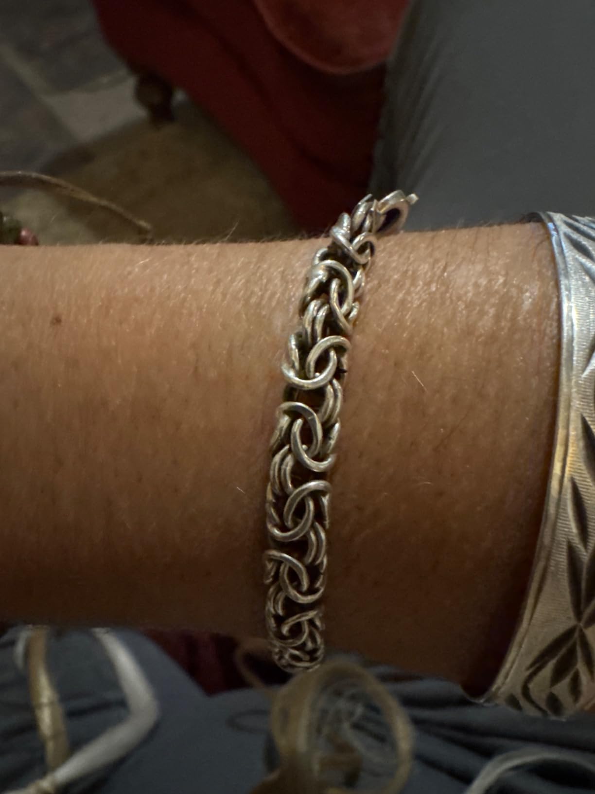Miabella Italian 925 Sterling Silver Byzantine Bracelet for Women | Fine Jewelry, Handmade in Italy customer photo 2