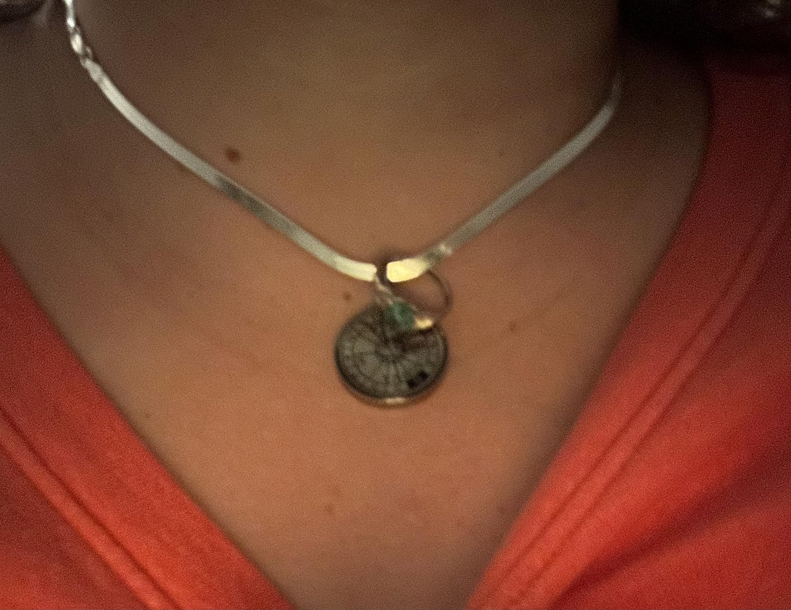 Miabella Italian 925 Sterling Silver, 18K Gold Plated Herringbone Necklace customer photo 1