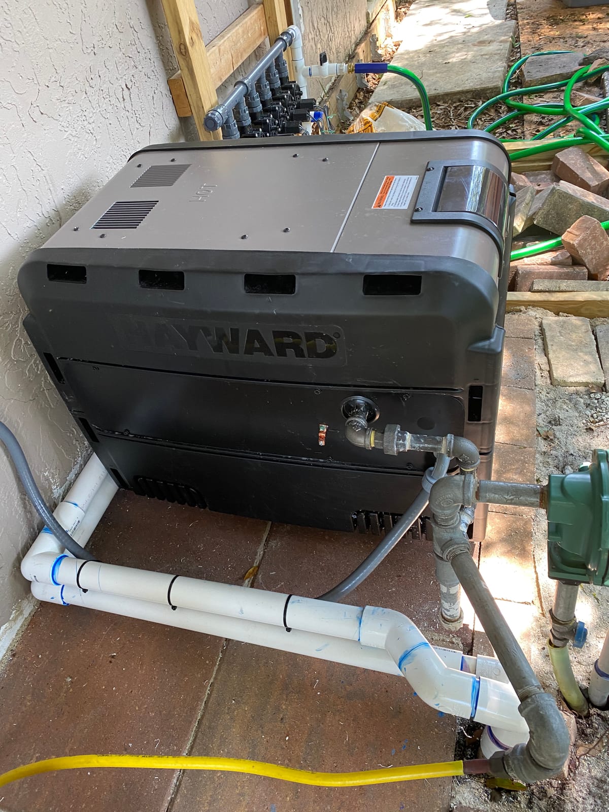 Hayward H-Series Natural Gas Pool Heater for Inground Pools 150,000 BTU | W3H150FDN Universal H Series Swimming Pool Water Heaters feature High Quality Cupo Nickel Heat Exchanger w/ Low NOx Emissions customer photo 2