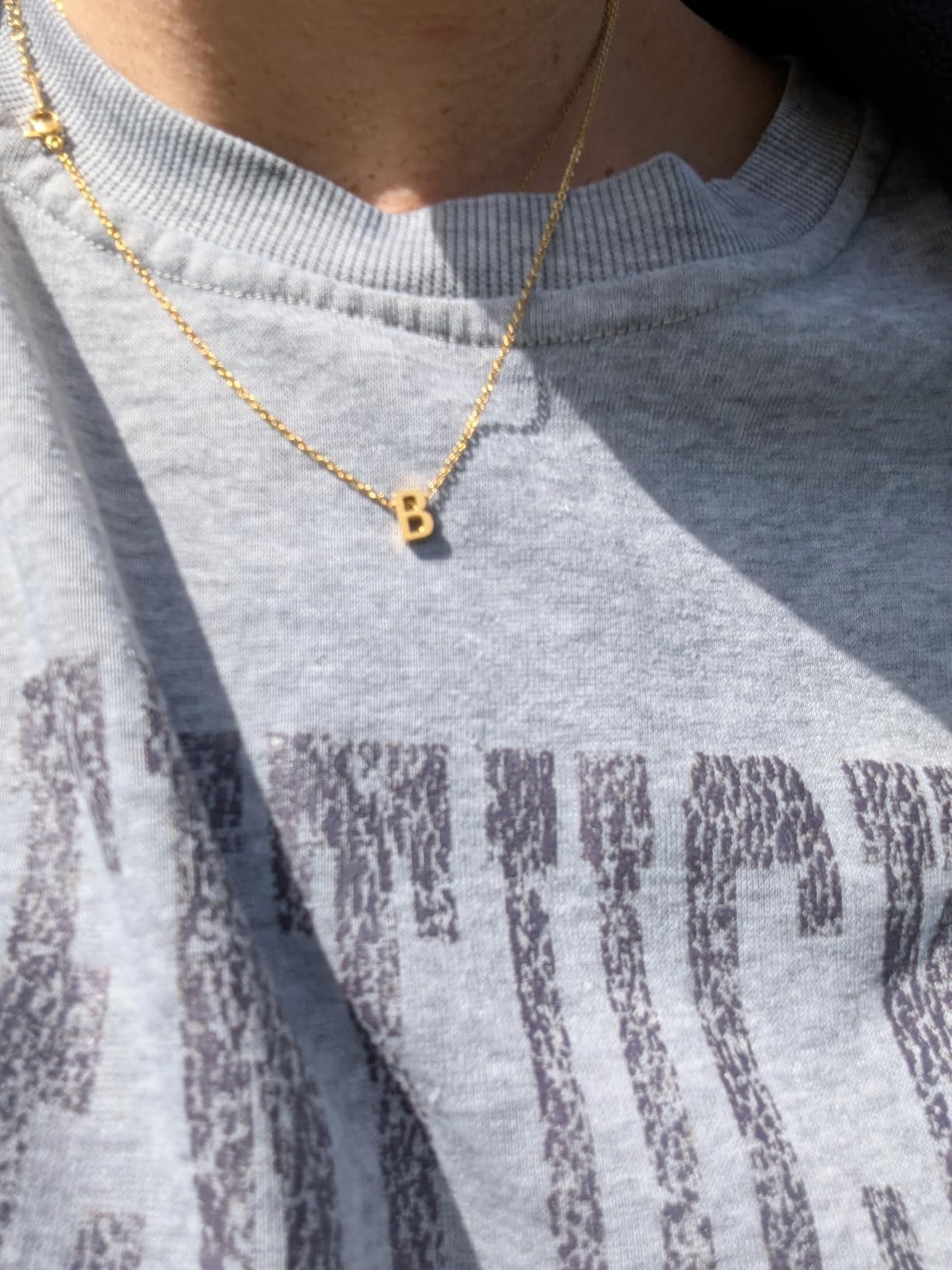 MOMOL Tiny Initial Necklace 18K Gold Plated Small Letter Necklace Personalized Name Necklace for Women customer photo 2