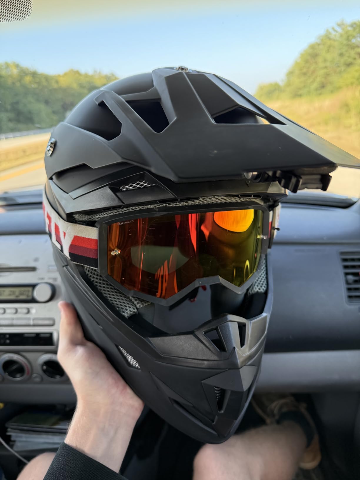 GLX GX23 Full-Face Dirt Bike Motocross Motorcycle Helmet, DOT customer photo 1