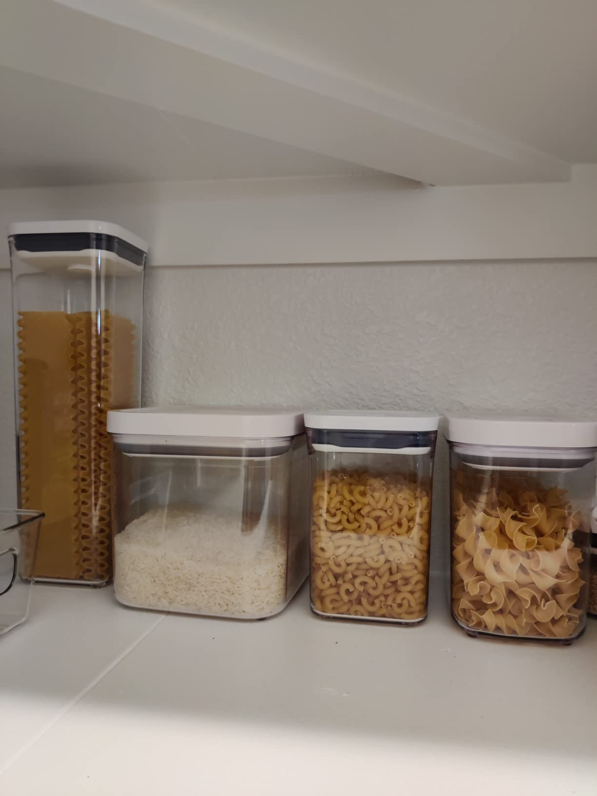 OXO Good Grips POP Airtight Food Storage Containers for Pantry, 5-Piece Set | Airtight Seal, Push-Button Open and Close, Stackable, Multiple Size Containers for Cereal, Flour, Sugar Storage customer photo 1