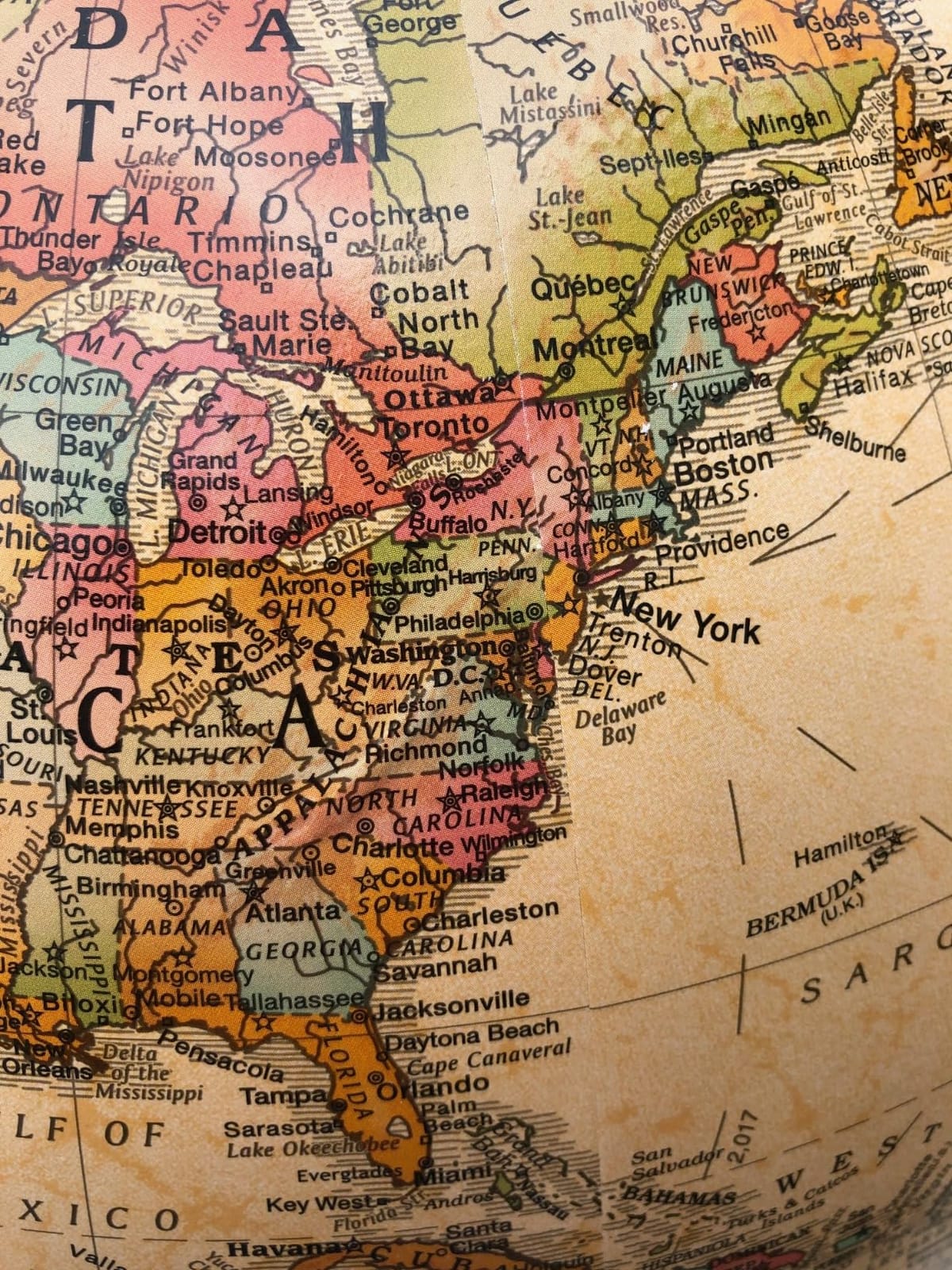 Replogle Eureka 16 inch desktop globe with up to date blue raised relief map and full swing gyromatic assembly customer photo 1