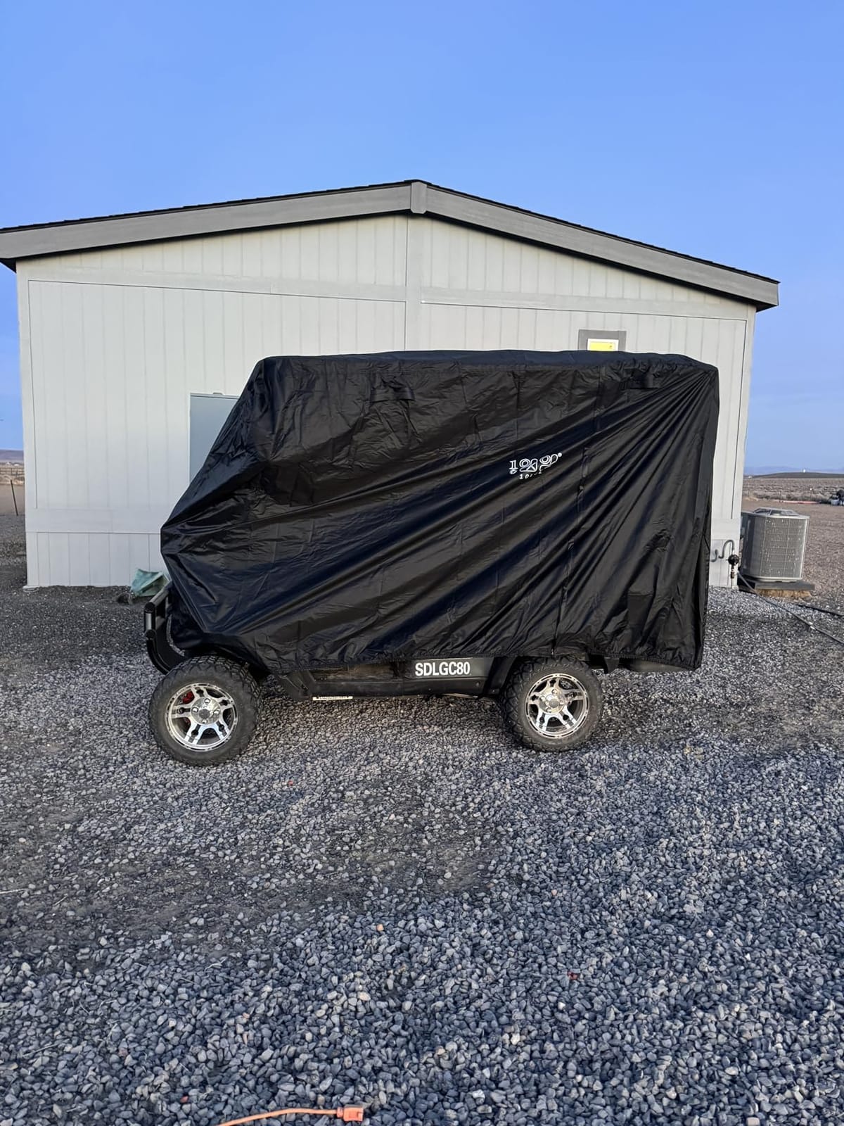 10L0L Golf Cart Cover 2/4/6 Passenger for Yamaha EZGO Club Car Covers | Heavy Duty Oxford Waterproof Cover, All-Weather Protection, UV/Wind Resistant, 3 Zipper Doors, For Daily Storage Black/Silver customer photo 1