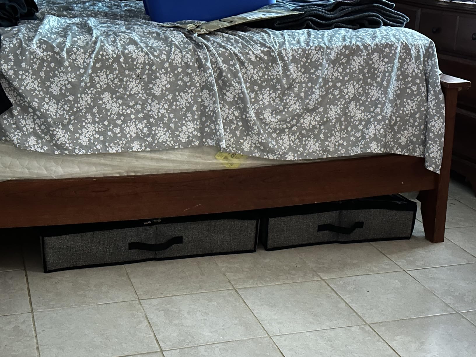 Onlyeasy Sturdy Under Bed Shoe Storage Organizer, Set of 2, Fit 12 to 24 Pairs, Underbed Shoes Closet Storage Solution with Clear Window, Breathable, L29.3 x W23.6 x H5.9, Linen-like Black, MXAUBSB2P customer photo 1