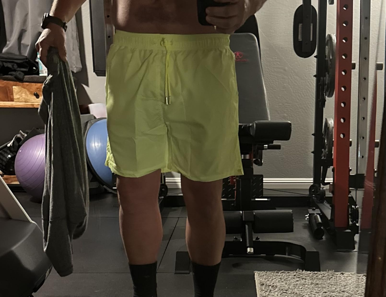 YnimioAOX Men Swim Trunks Quick Dry Beach Shorts Mesh Lining customer photo 1