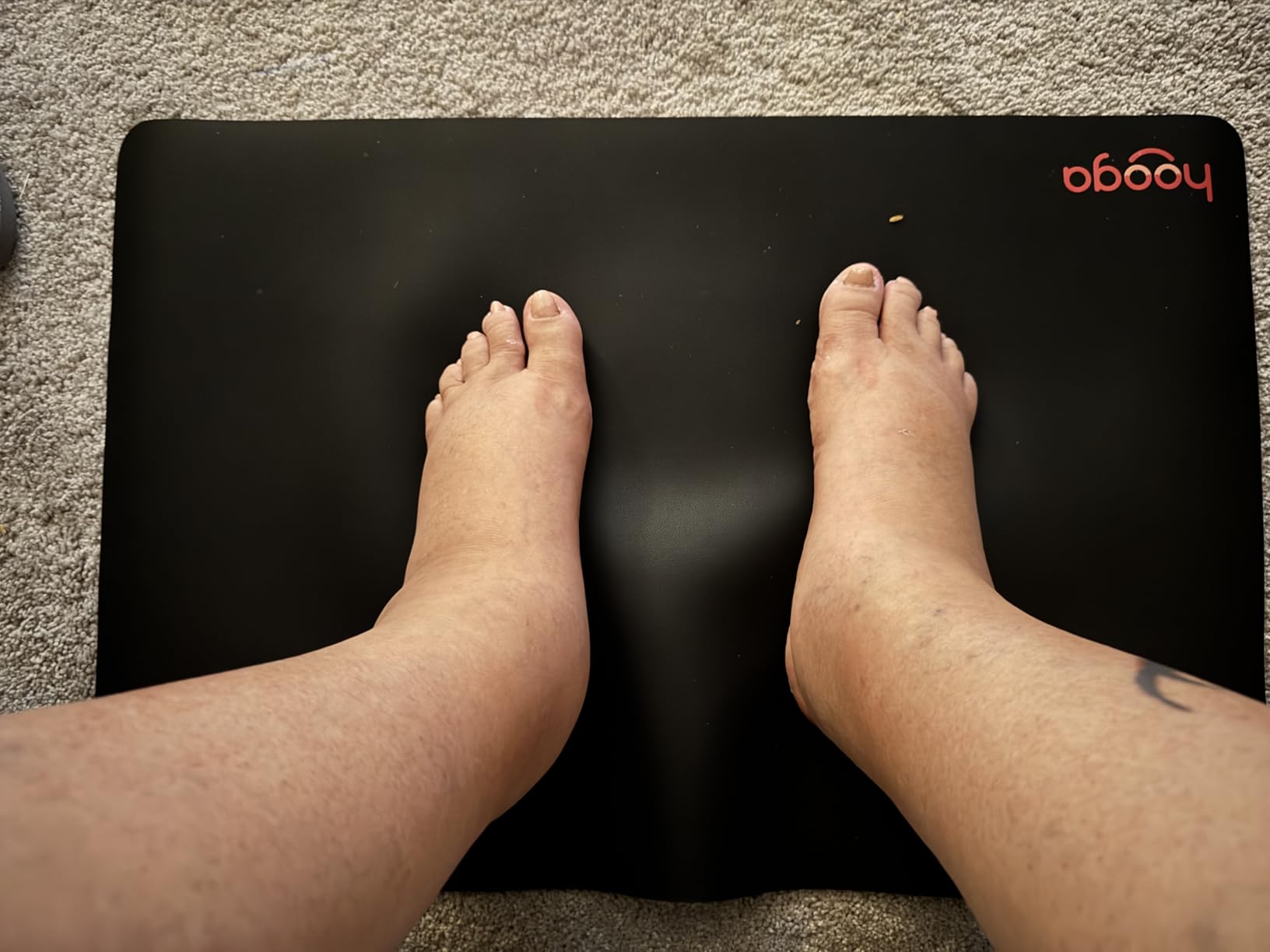 Hooga Grounding Mat for Desk, Feet & Floor - Conductive Carbon Grounding Pad with 15 Ft Cord, Non-Slip Backing, 24