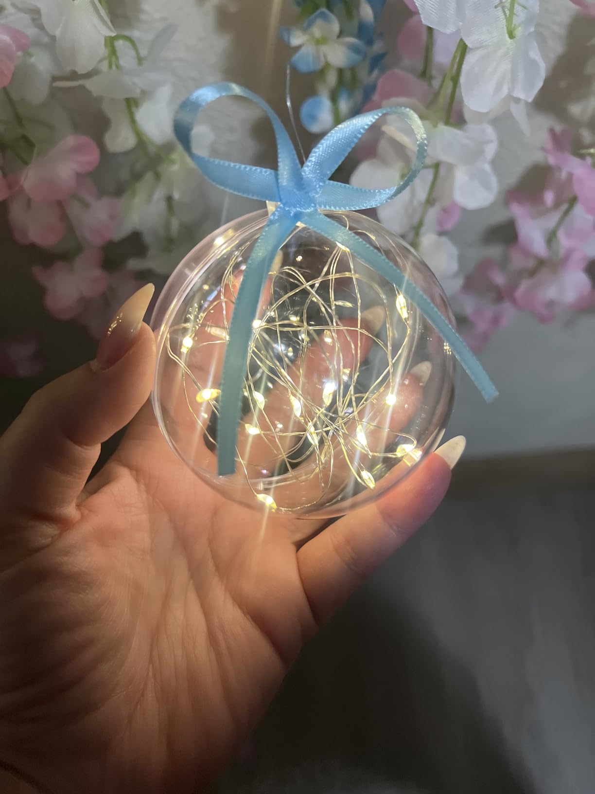 Brightown 12 Pack 7ft Battery Operated LED Fairy Lights for Xmas Decoration | 20 LED Bulbs, Warm White, Waterproof, Flexible Silver Wire, Lovely for DIY Crafts Wedding Table Centerpieces Decoration customer photo 1