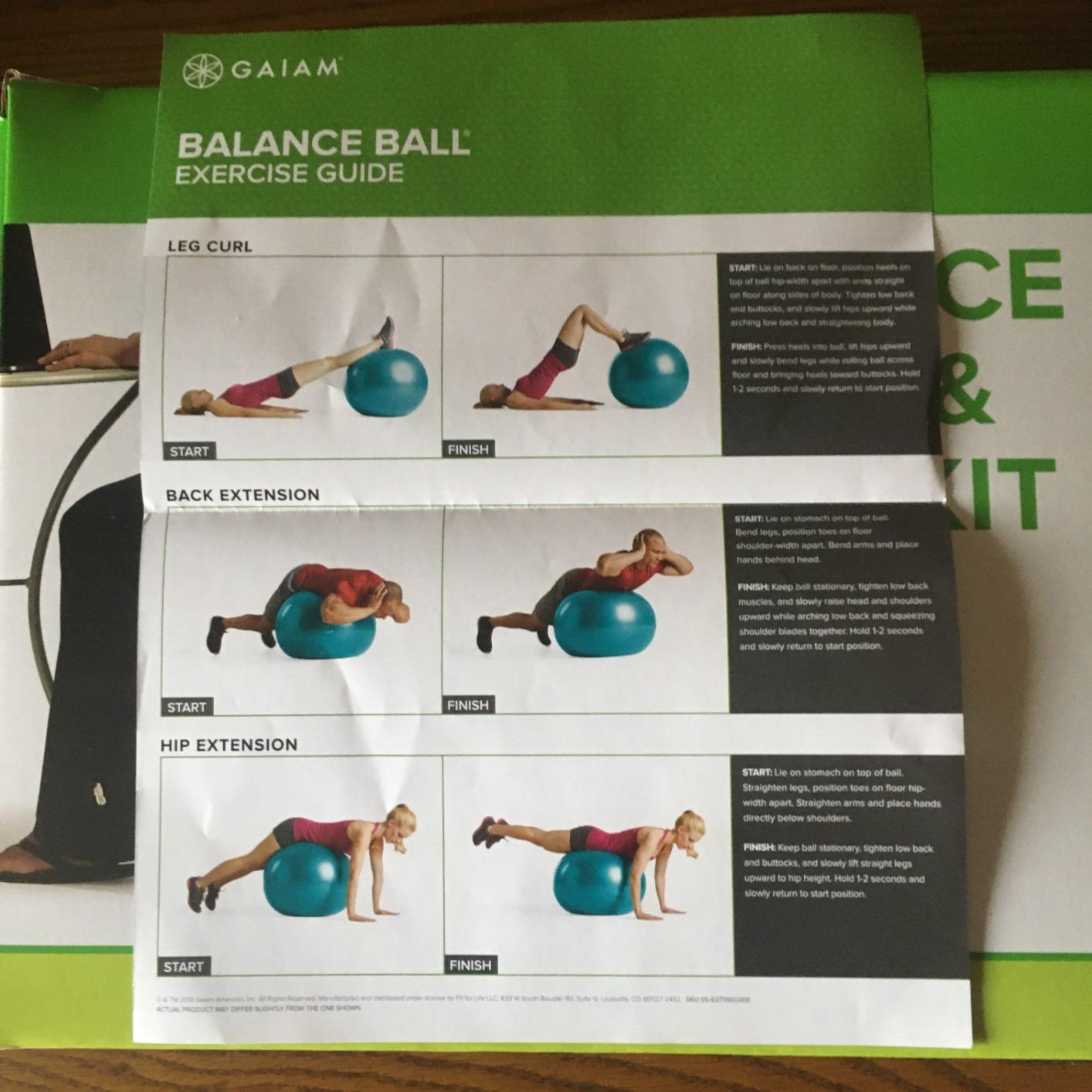 Gaiam Essentials Balance Ball & Base Kit, Yoga Ball Chair, Exercise Ball with Inflatable Ring Base for Home or Office Desk, Includes Air Pump customer photo 1