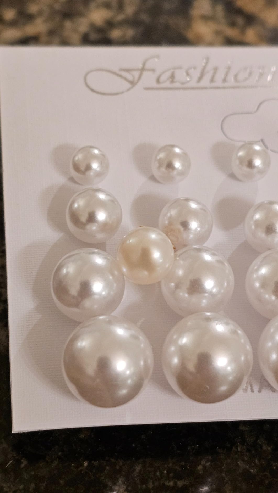 Pearl Earrings Studs for Women, White Pearl CZ Earrings Bridal Simulated Pearl Rhinestone Pearls Stud Earrings Jewelry Set for Wedding Birthday Christmas 12 Pairs customer photo 1
