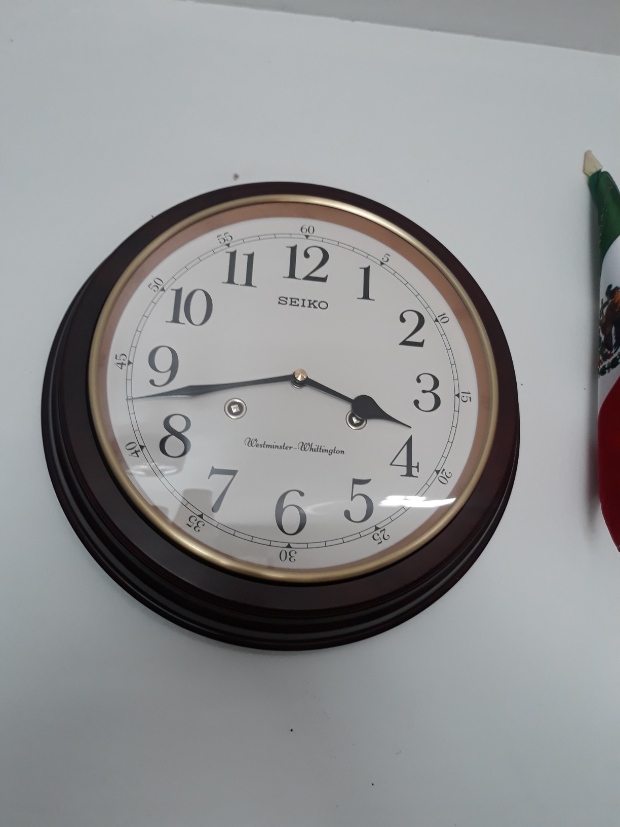 SEIKO QXH202ZLH Alder Wood Wall Clock with Dual Quarter Hour Chimes, Brown, 12 Inch customer photo 2