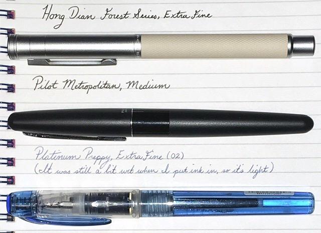 Matte Black Forest Fountain Pen Extra Fine Nib Classic Design with Converter and Metal Pen Box Set by Asvine customer photo 2