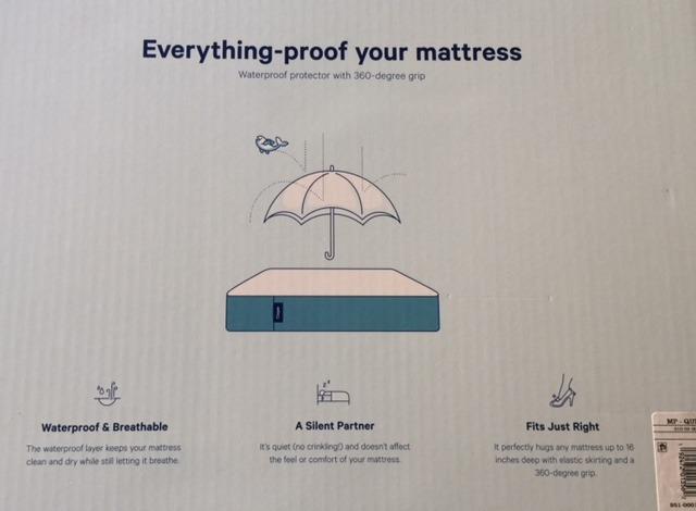 Casper Sleep Waterproof Mattress Protector, Queen, White customer photo 2