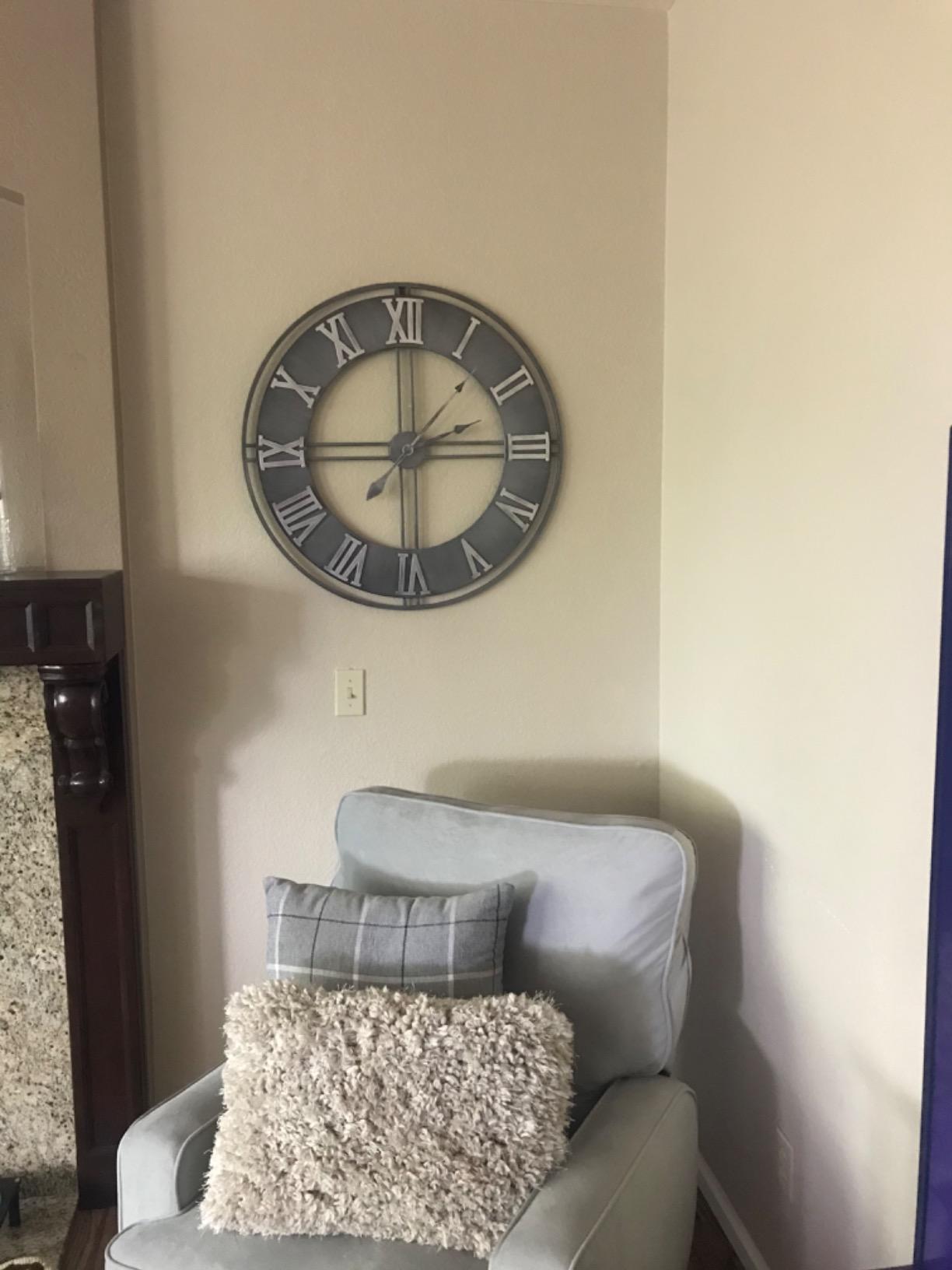 30 inch Large Wall Clock Decorative Solid Metal Retro Decor for Home Farmhouse Living Room customer photo 1