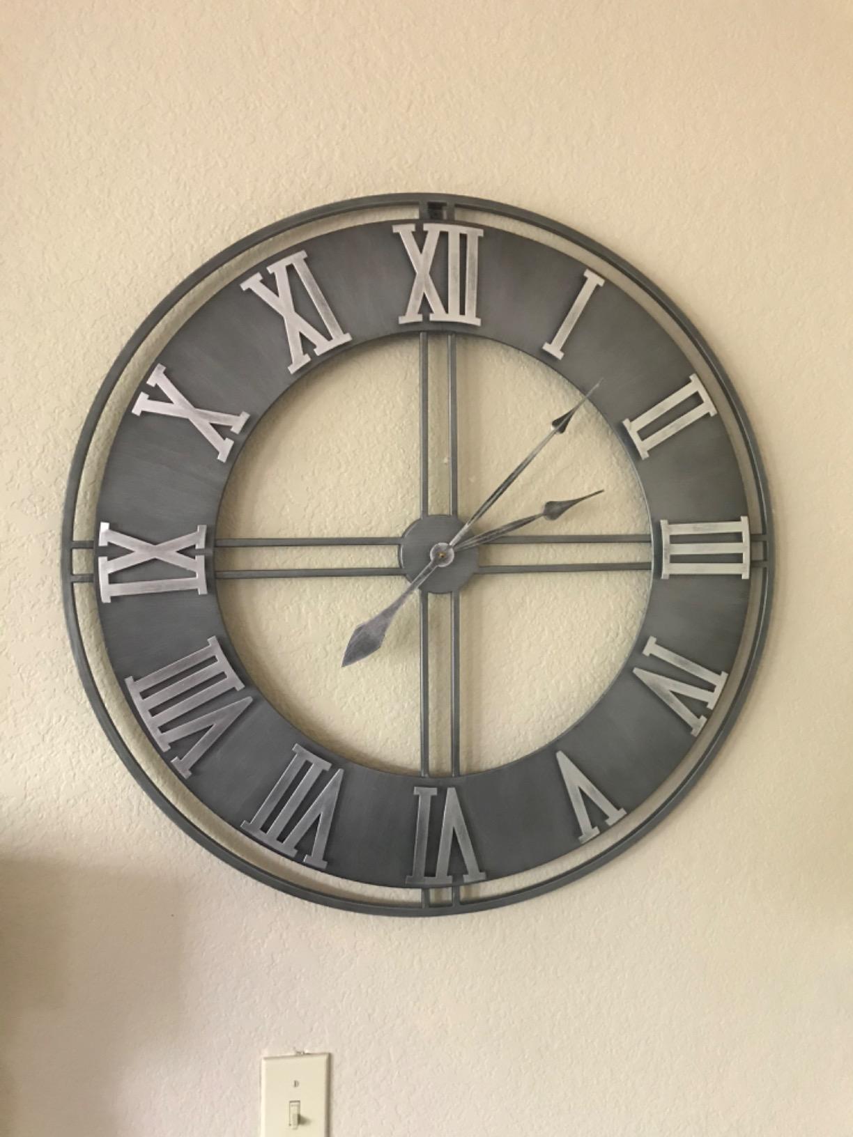 30 inch Large Wall Clock Decorative Solid Metal Retro Decor for Home Farmhouse Living Room customer photo 2