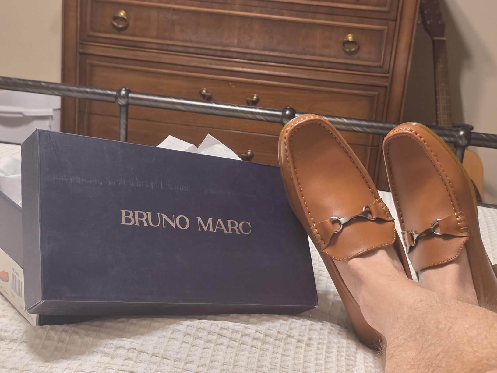 Bruno Marc Men's Dress Loafers Slip on Driving Shoes | Metal Bit Comfortable Casual Footwear Formal Business Office Daily customer photo 2
