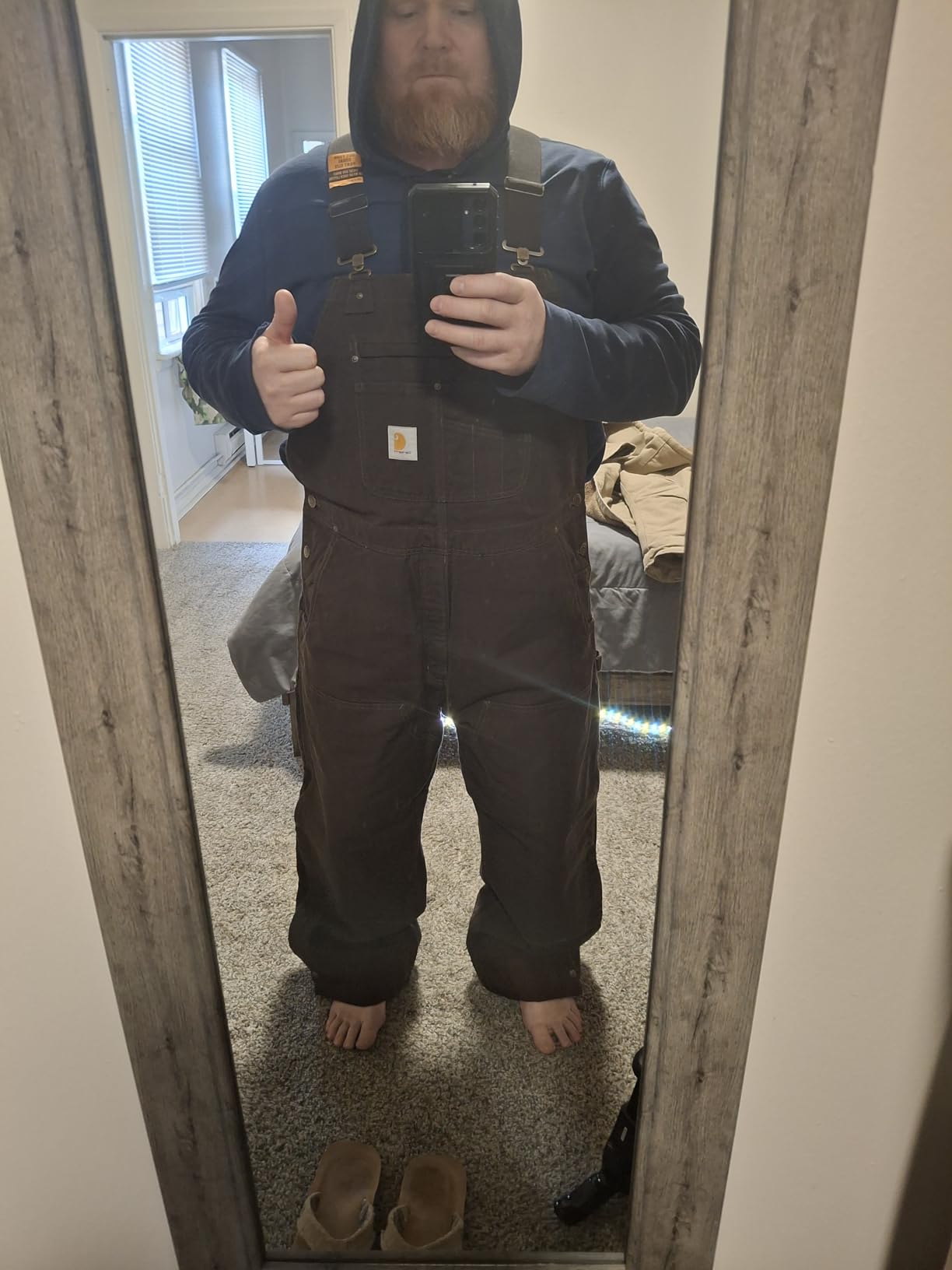 Carhartt Men's Washed Duck Insulated Bib Overall customer photo 1