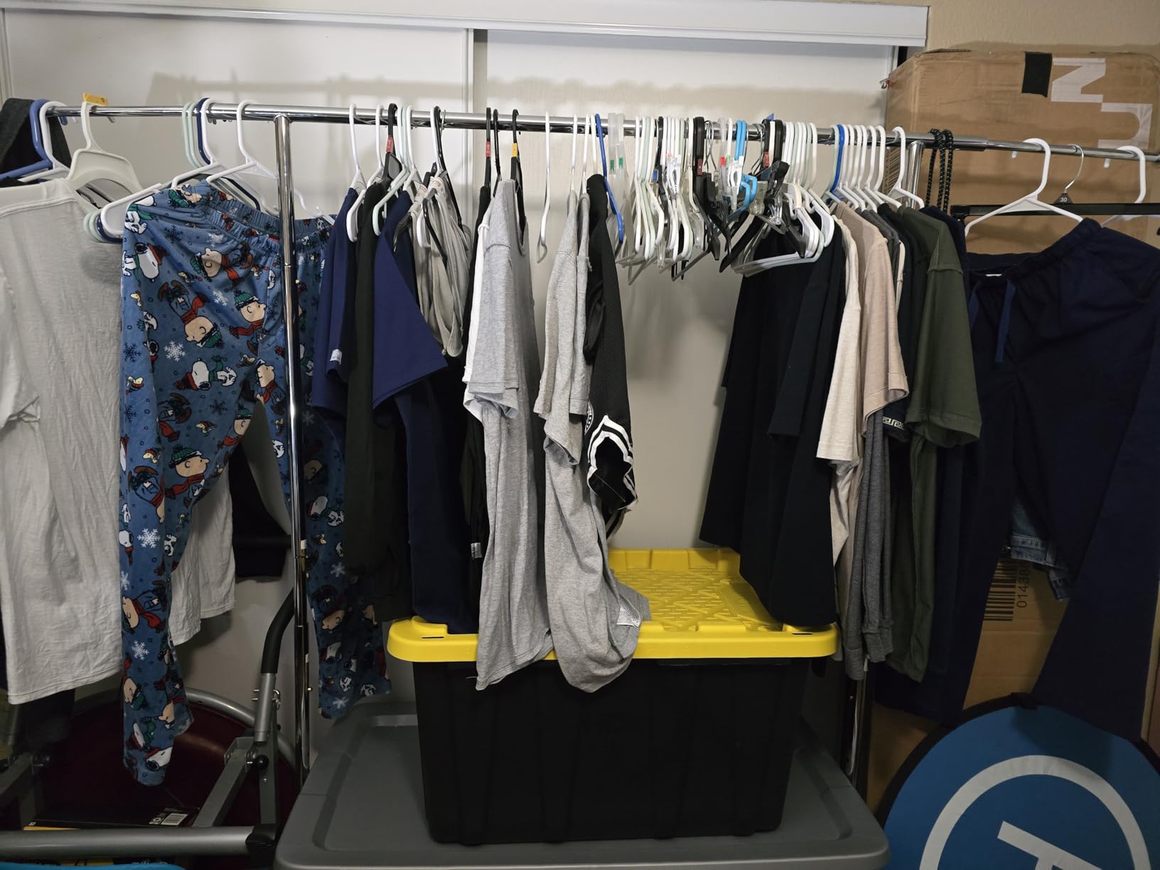 HOKEEPER Clothing Garment Rack Capacity 525LBS Collapsible Clothes Rack | Adjustable Clothing Racks on Wheels Rolling Clothes Rack for Hanging Clothes Heavy Duty Commercial Easy Assemble 75