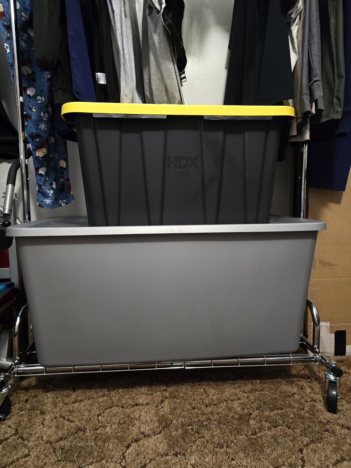 HOKEEPER Clothing Garment Rack Capacity 525LBS Collapsible Clothes Rack | Adjustable Clothing Racks on Wheels Rolling Clothes Rack for Hanging Clothes Heavy Duty Commercial Easy Assemble 75