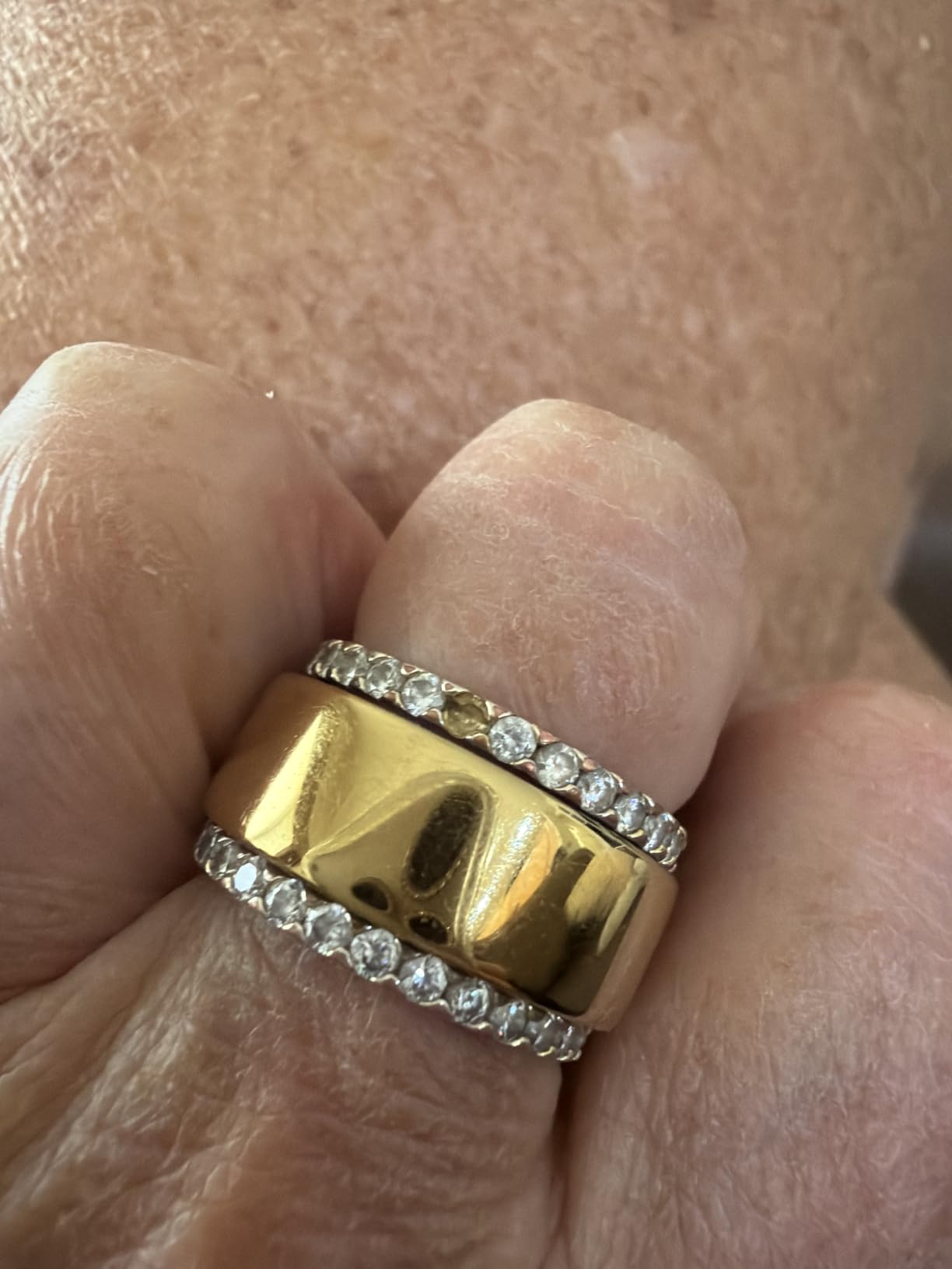 PAVOI 14K Gold Plated Eternity Ring | Stackable Cubic Zirconia Gold Band Ring customer photo 2