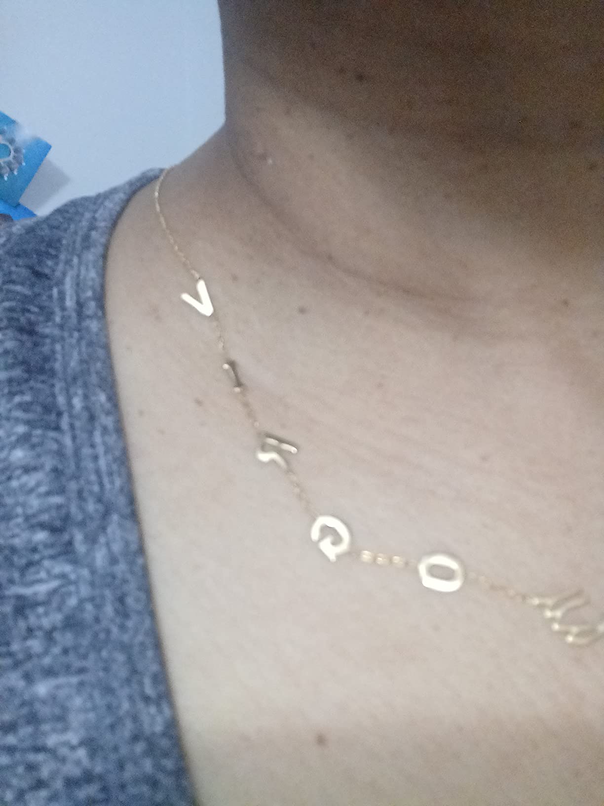 SilveristicJewelry 925 Sterling Silver Sideways Initial Necklace, Custom Letter Name Necklace with Symbol, Personalized Jewelry, Gift for Her, Mother's Day Necklace, Christmas Gift customer photo 2