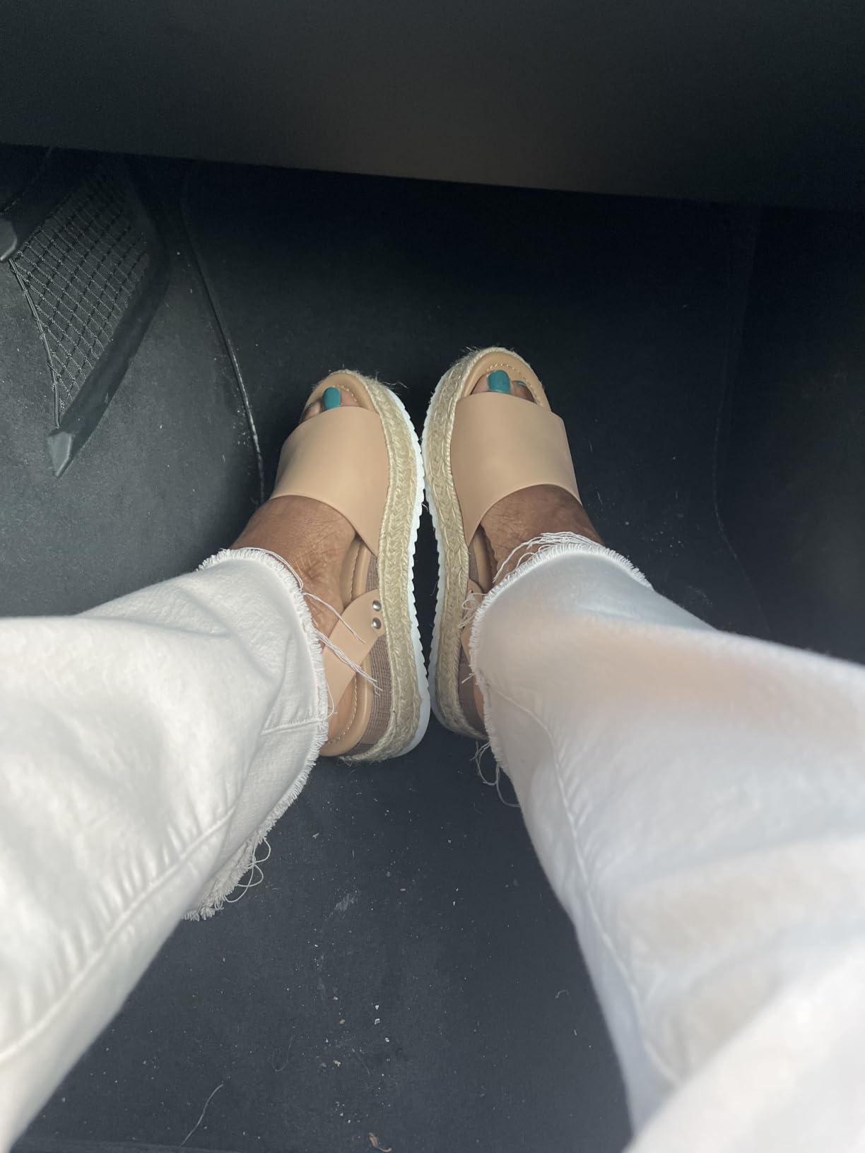 Soda Topic Open Toe Buckle Ankle Strap Espadrilles Flatform Wedge Casual Sandal customer photo 2