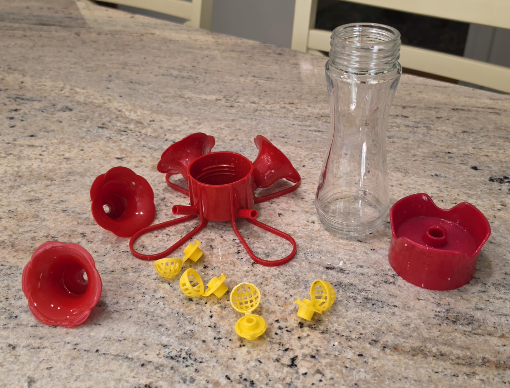Perky-Pet Glass Hummingbird Feeders for Outdoors, 8 oz Nectar Capacity | Ant Moat, Bee Guards, & Perches, Wide-Mouth Bottle for Easy Filling & Cleaning, Hanging Bird Feeder, 203CPBN-2 (Pack of 2) customer photo 1