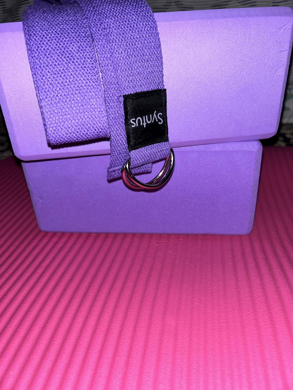 Syntus Yoga Block & Strap Set for Fitness, Pilates, Stretching and Toning customer photo 1